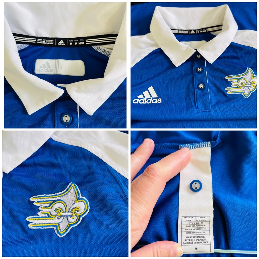 Adidas Climalite Down Button Sports Shirt Size M - Picture 15 of 15